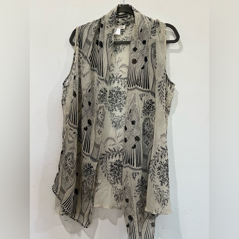 Coldwater Creek Monochrome Floral Top
